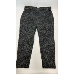 6—Style & Co Women’s Paisley Allover Print Straight-Leg Pants Black/Gray Size XX